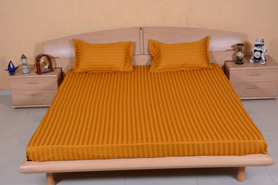 50% OFF on Ctm Textile Mills Satin Striped Double Bedsheet