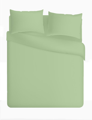 52% OFF on Tangia Cotton Solid King Bedsheet