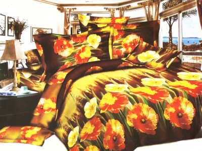 60% OFF on Madhavs Polycotton Floral Double Bedsheet