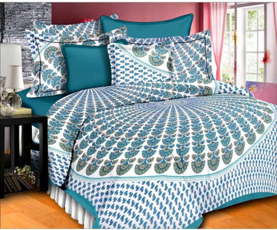 60% OFF on Perfect Cotton Printed Double Bedsheet