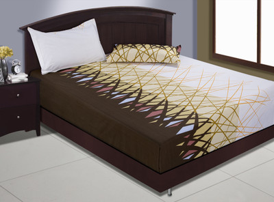 14% OFF on Zyne Cotton Abstract Double Bedsheet