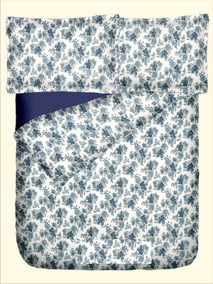 47% OFF on RR Textile House Cotton, Satin Printed King Bedsheet 1Bedsheet, 2PillowCover, Green