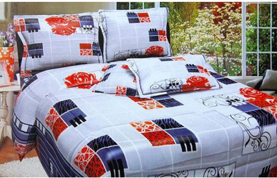 24% OFF on PHM Cotton Abstract Double Bedsheet