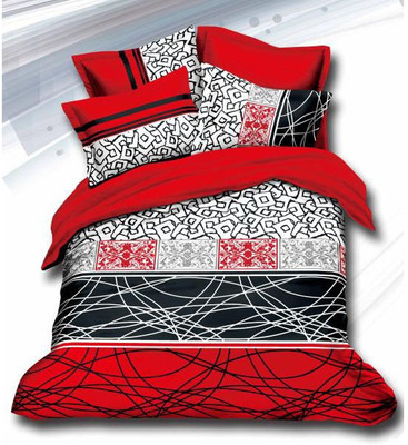 50% OFF on YNA Polycotton Abstract Double Bedsheet Bedsheet, 2 Pillow Covers, Multicolor