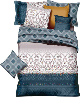 14% OFF on Zyne Polyester Abstract Double Bedsheet