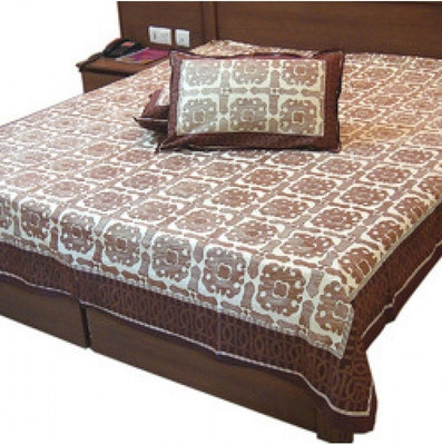 32% OFF on Shoppingtara Cotton Printed Double Fitted Bedsheet