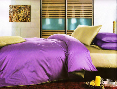 70% OFF on Rose Petal Cotton Solid Queen Bedsheet