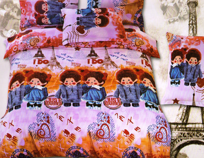 70% OFF on Rose Petal Polyester Graphic Double Bedsheet