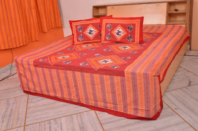 70% OFF on Jaipur Bazaar Cotton Printed Double Bedsheet