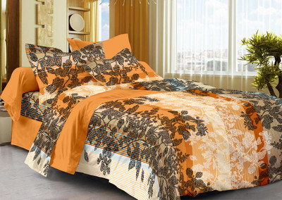 50% OFF on La Fleur Cotton Floral Double Bedsheet