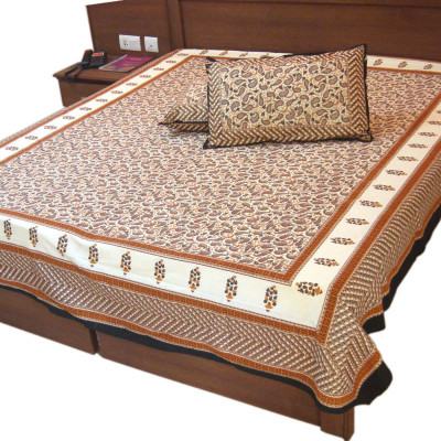 28% OFF on Jaipur Raga Cotton Abstract Double Bedsheet
