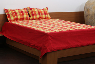 50% OFF on Flazee Cotton Checkered King Bedsheet 1 BedSheet, 2Pillow Cover, Red, Yellow 50% OFF on Flazee Cotton Checkered King Bedsheet 1 BedSheet, 2Pillow Cover, Red, Yellow