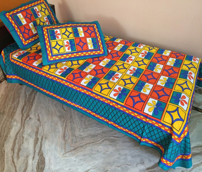 67% OFF on JR Print Cotton Floral Single Bedsheet