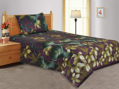 28% OFF on Salona Bichona Cotton Floral Single Bedsheet 1 Single Bedsheet, 1 Pillow Cover, Purple 28% OFF on Salona Bichona Cotton Floral Single Bedsheet 1 Single Bedsheet, 1 Pillow Cover, Purple