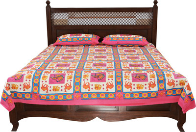 60% OFF on Soundarya Cotton Abstract Double Bedsheet