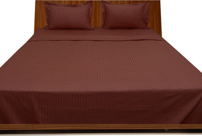 5% OFF on LNT Cotton Striped Single Bedsheet