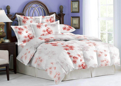 31% OFF on Bombay Dyeing Cotton Floral Double Bedsheet 1Double Bedsheet, 2Pillow Cover, Red