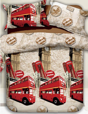 60% OFF on Silver Thread Polycotton King Bedsheet