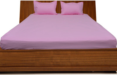 19% OFF on MISR Cotton Solid Double Bedsheet