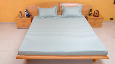 37% OFF on Ctm Textile Mills Satin Striped Double Bedsheet