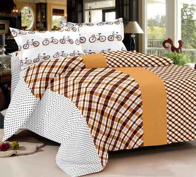 74% OFF on Ahmedabad Cotton Cotton Printed Double Bedsheet 1 Double Bedsheet & 2 Pillow Covers, White, Brown 74% OFF on Ahmedabad Cotton Cotton Printed Double Bedsheet 1 Double Bedsheet & 2 Pillow Covers, White, Brown