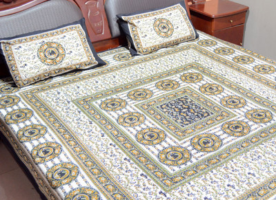 32% OFF on DFR Cotton Printed Double Bedsheet