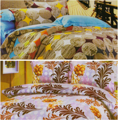 59% OFF on Enogme Polyester Floral Double Bedsheet