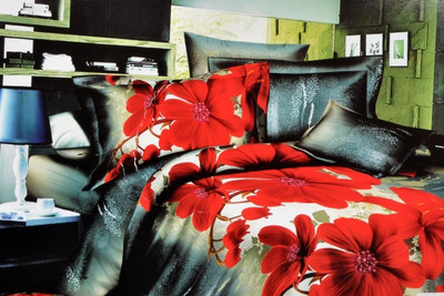 51% OFF on Valtellina Polyester Floral Double Bedsheet