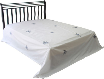 50% OFF on MilanoHome Cotton Embroidered Double Bedsheet