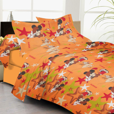 55% OFF on Lali Prints Cotton Floral Double Bedsheet