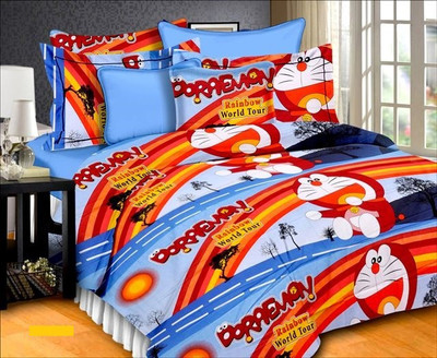 61% OFF on Aalidhra Techtex Cotton 3D Printed Double Bedsheet