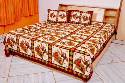 60% OFF on Perfect Look Cotton Printed Double Bedsheet