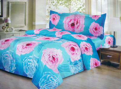 55% OFF on Pripson Polycotton Floral Double Bedsheet