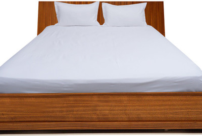 16% OFF on Misr Cotton Plain Queen sized Double Bedsheet