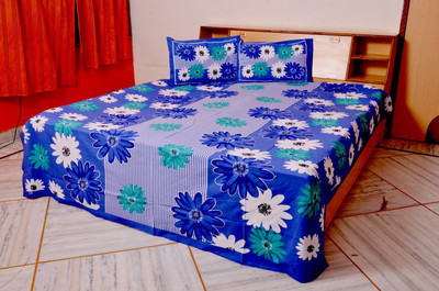 60% OFF on Furry Cotton Printed Double Bedsheet