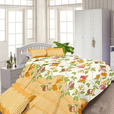 65% OFF on Urban Style Cotton Floral Double Bedsheet 1 Bedsheet, 2 Pillow covers, Green 65% OFF on Urban Style Cotton Floral Double Bedsheet 1 Bedsheet, 2 Pillow covers, Green
