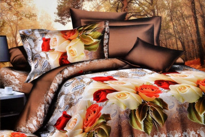 25% OFF on Valtellina Polyester Floral Double Bedsheet