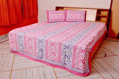 60% OFF on Passion Cotton Printed Double Bedsheet
