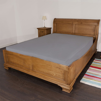 30% OFF on Scala Cotton Solid Double Fitted Bedsheet