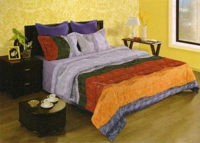 30% OFF on Birla Century Cotton Abstract King Bedsheet