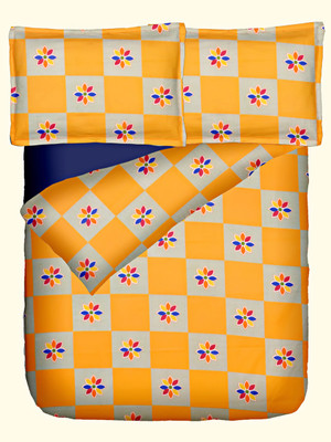 33% OFF on Urban Style Cotton Floral Single Bedsheet 1 Bedsheet, Yellow