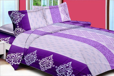 53% OFF on Aalidhra Techtex Cotton Printed Double Bedsheet