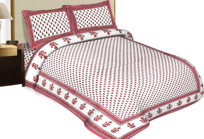 62% OFF on Buy Clues Cotton Paisley Double Bedsheet