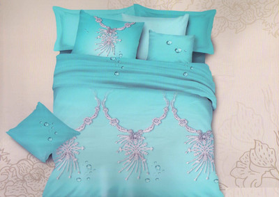 27% OFF on Zigma Collections Cotton Linen Blend Printed King Bedsheet