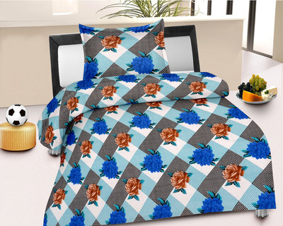 25% OFF on Caps Cotton Self Design Single Bedsheet