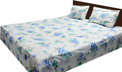 50% OFF on Loomkart Cotton Floral Extra Large Bedsheet