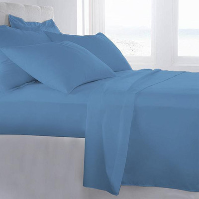 5% OFF on LNT Cotton Plain Queen sized Double Bedsheet