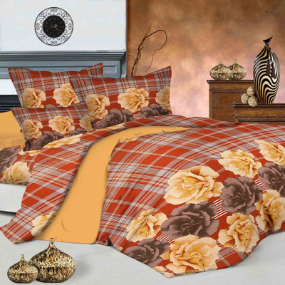 57% OFF on Metro Living Cotton Floral Double Bedsheet