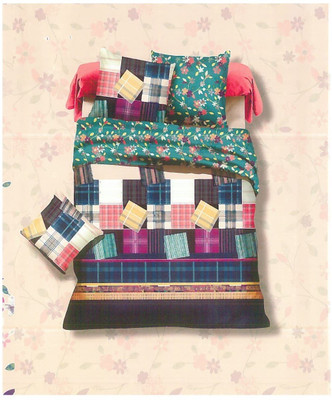 37% OFF on Ross Luxury Living Cotton Checkered Double King Bedsheet