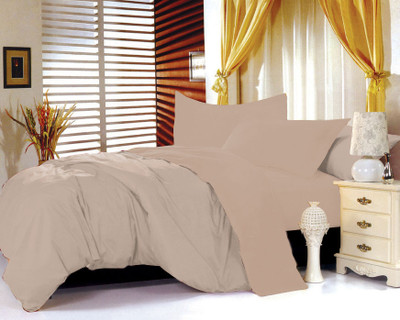 14% OFF on Zyne Cotton, Satin Solid King Bedsheet